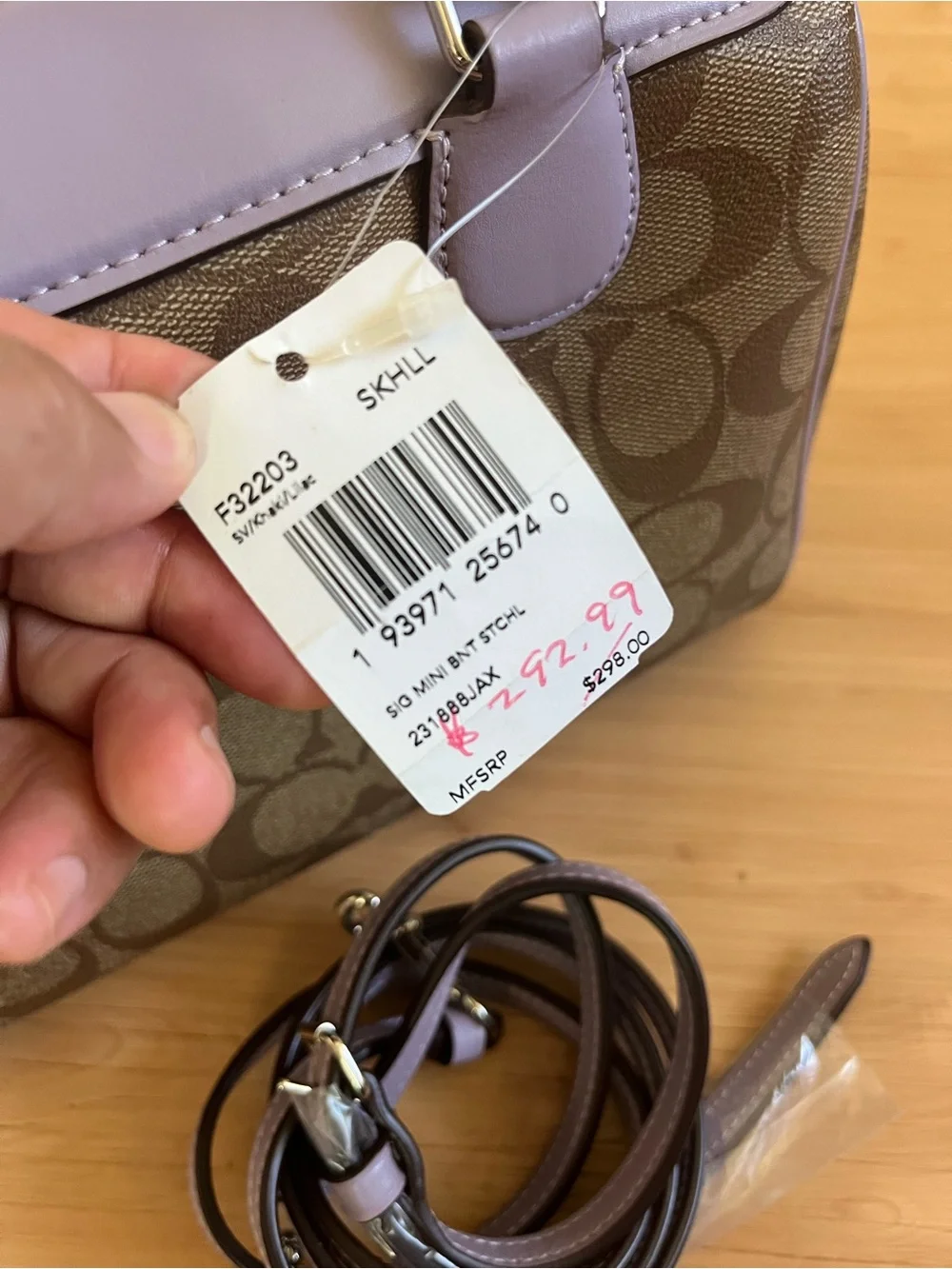 Coach Signature Mini Bennett Khaki Jasmine#F32203